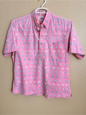 Reyn Spooner Vintage Nautical Signal Flags Short Sleeve Shirt